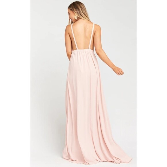 Show Me Your Mumu Amanda Maxi Dress Dusty Blush Crisp L - Picture 4 of 4
